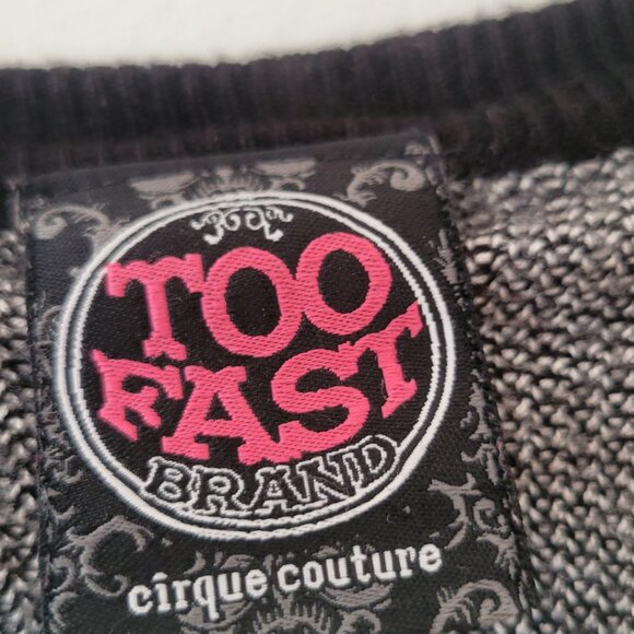 EUC Vintage Too Fast Y2k Swallow Bird Embroidered Cardigan - Picture 5 of 6